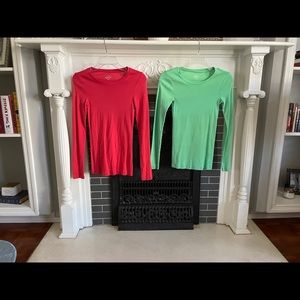Two Long-sleeve Perfect-Fit J. Crew Tees